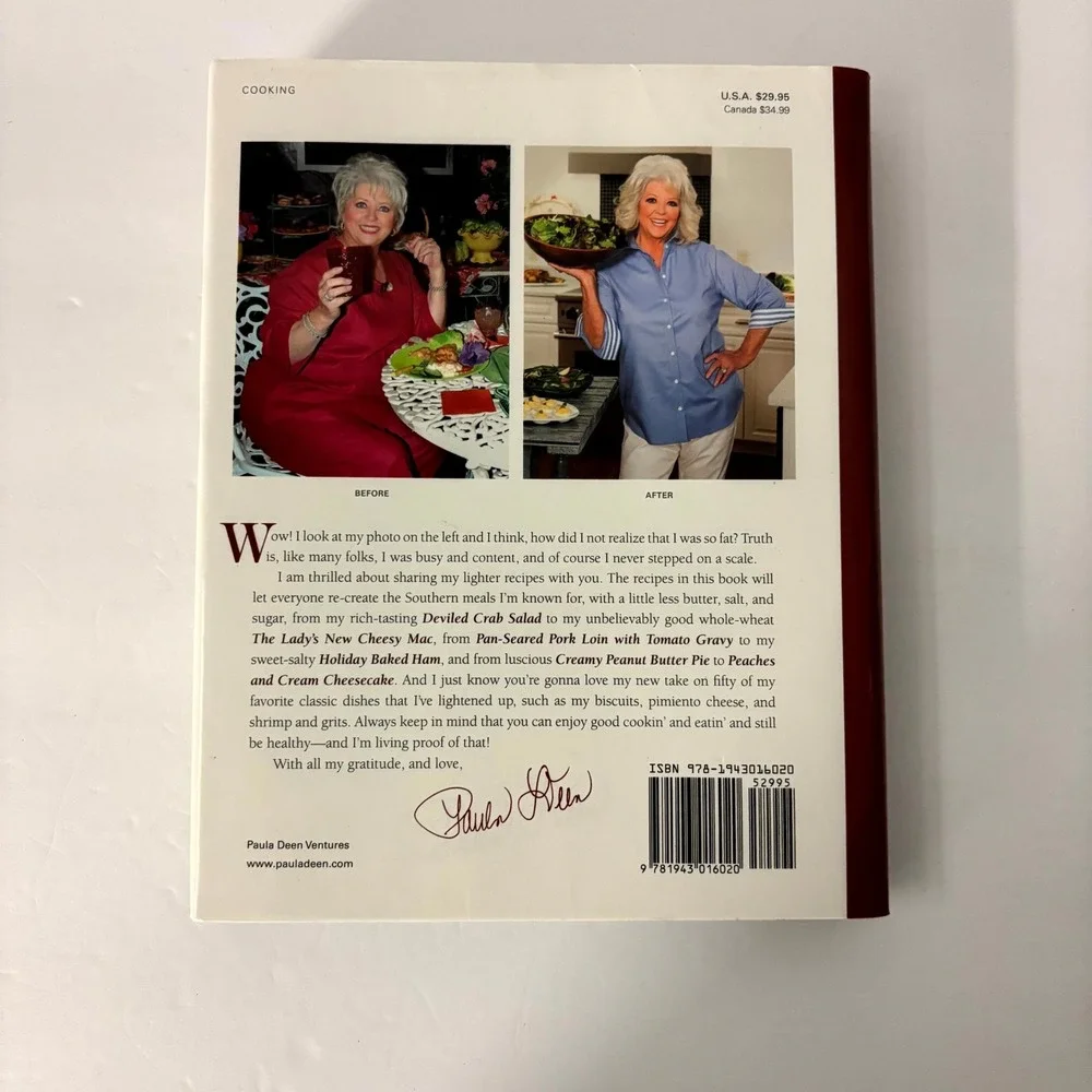 Paula Deen Cuts the Fat 250 Favorite Recipes Hardcover 1st Ed 2015 Cookbook